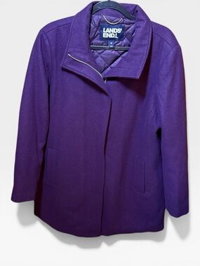 Lands' End Wool-Blend Coat